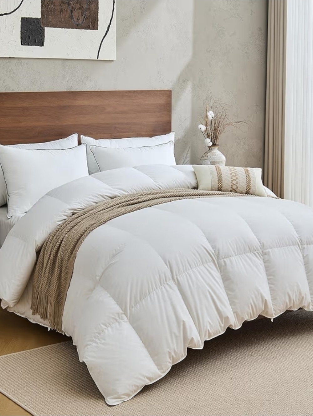 NIB Goose Down Duvet Comforter Queen Extra Fluffy